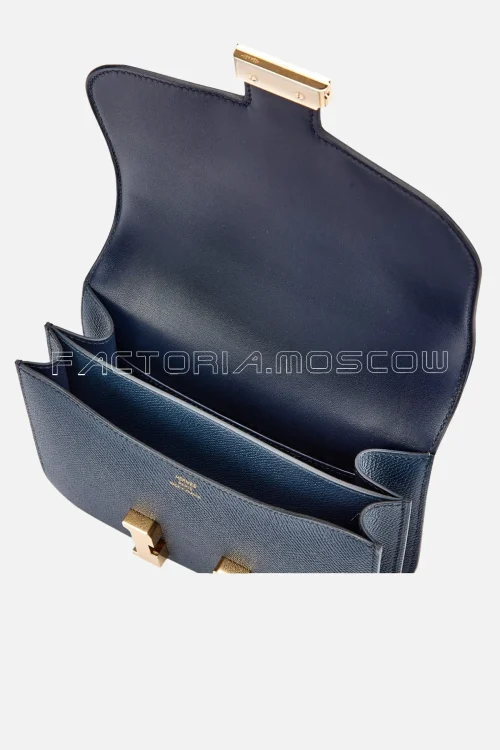 Hermès Mini Constance 18 Epsom Bleu Indigo Permabrass Hardware