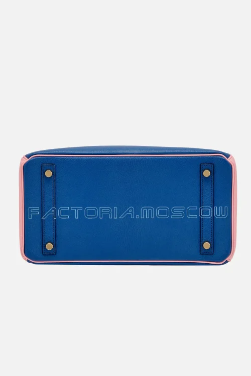 Hermes Bleu Saphir and Rose Confetti Chévre HSS Birkin 30 GHW