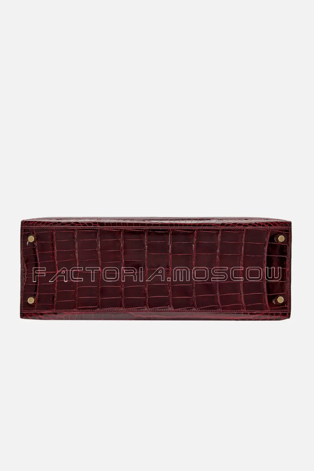 Hermès Kelly Sellier 35 Shiny Porosus Crocodile Colour Burgundy Gold And Diamond Hardware