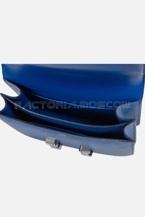 Hermès Constance 18 Bleu France Epsom Bleu Saphir Enameled PHW