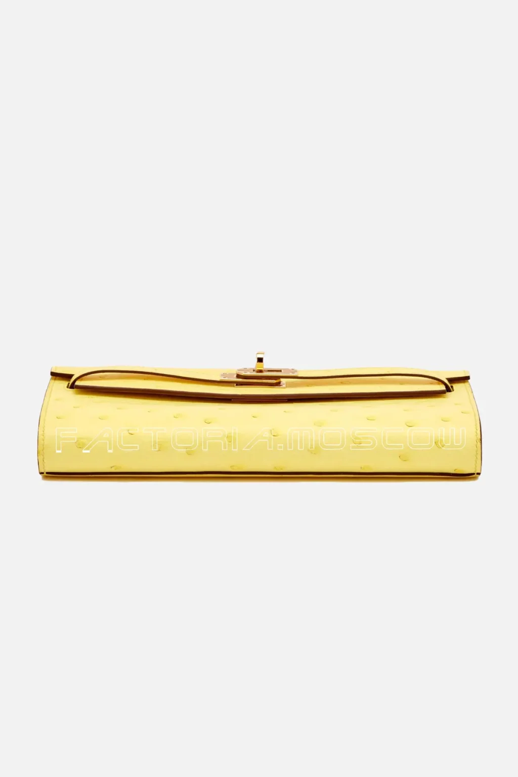 Hermès Kelly To-Go Wallet Jaune Citron Ostrich GHW