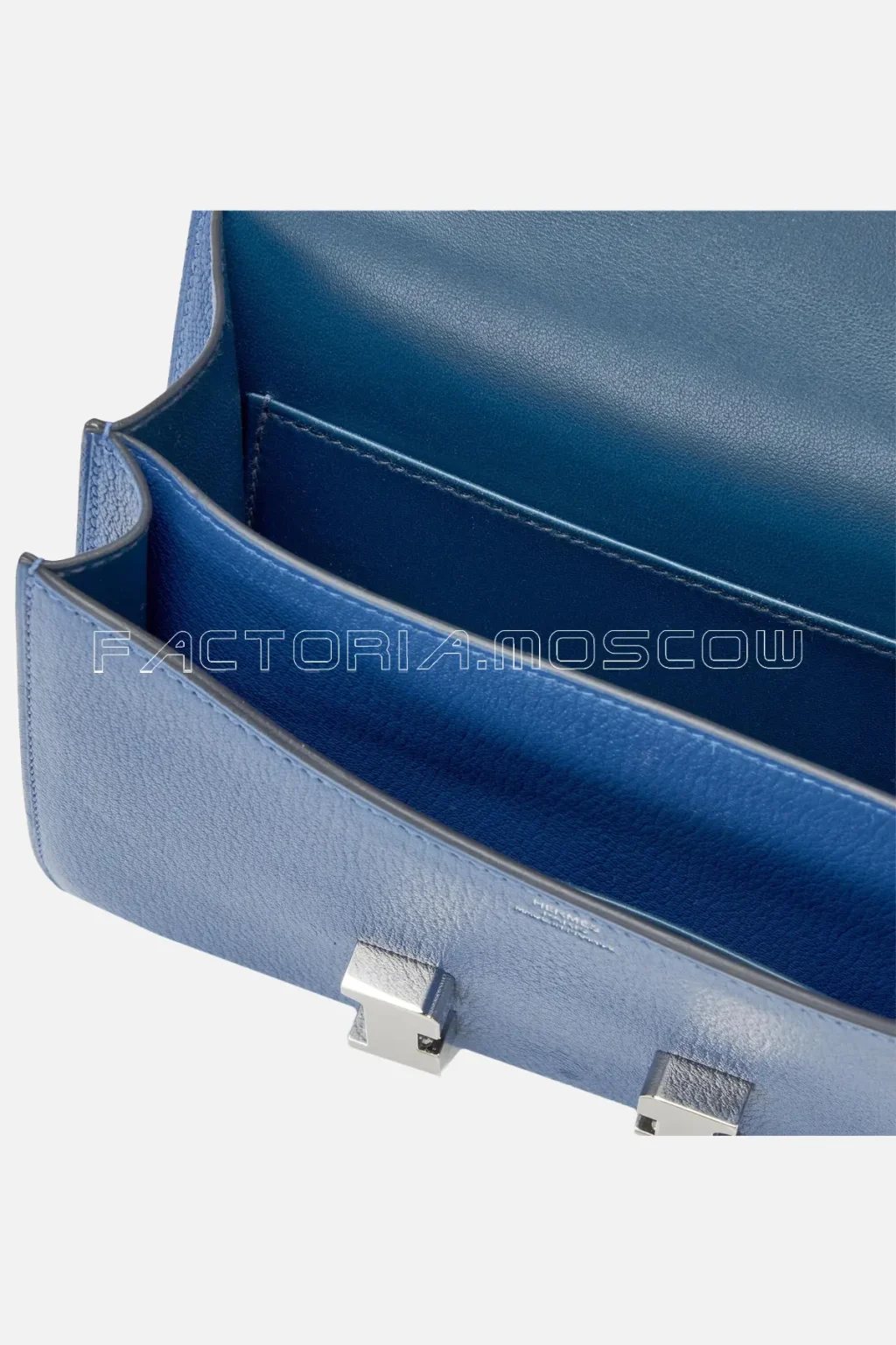 Hermès Constance 18 Chèvre Mysore Verso Bleu Brighton And Bleu Nuit PHW