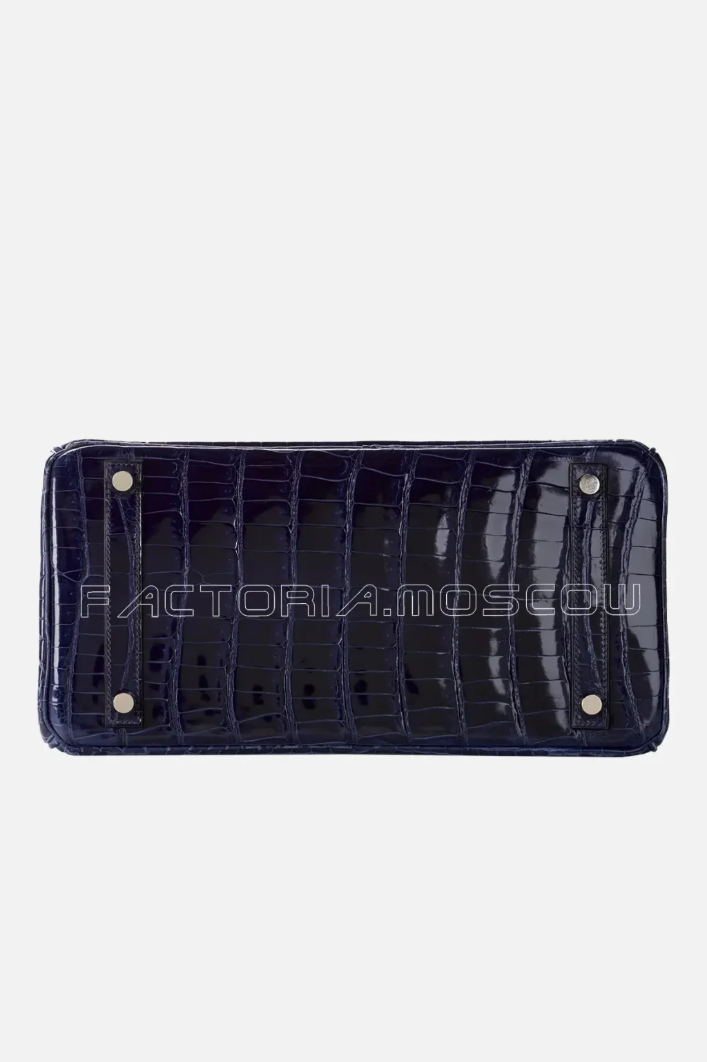 Hermes Shiny Bleu Marine Porosus Crocodile Birkin 30 PHW