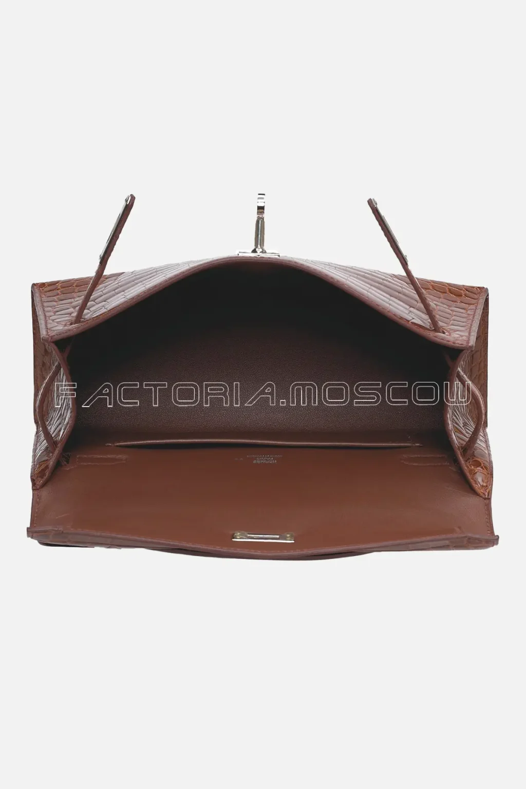 Hermes Kelly Pochette Shiny Niloticus Crocodile Colour Miel PHW