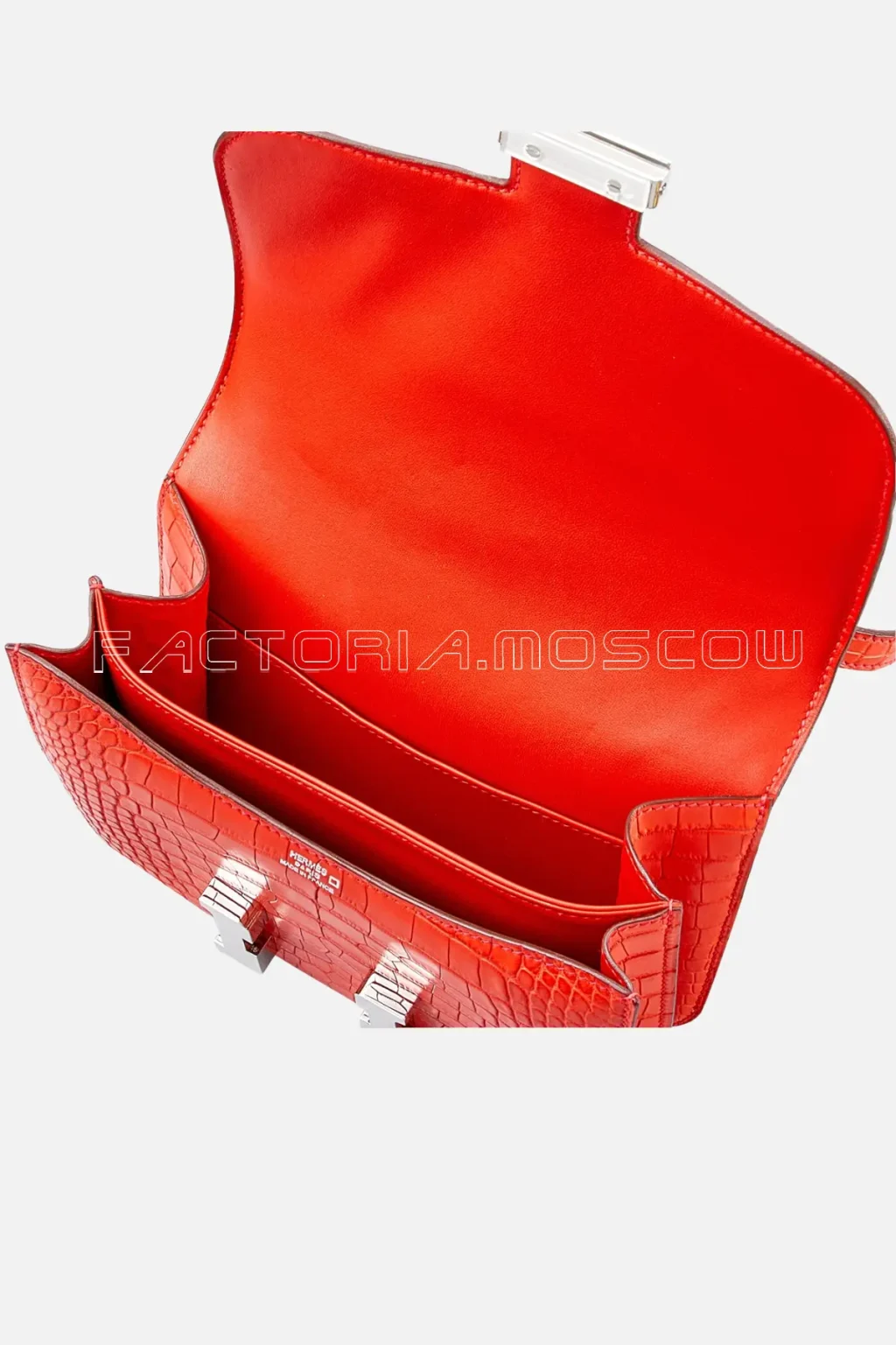 Hermès Constance 18 Geranium Matte Alligator PHW
