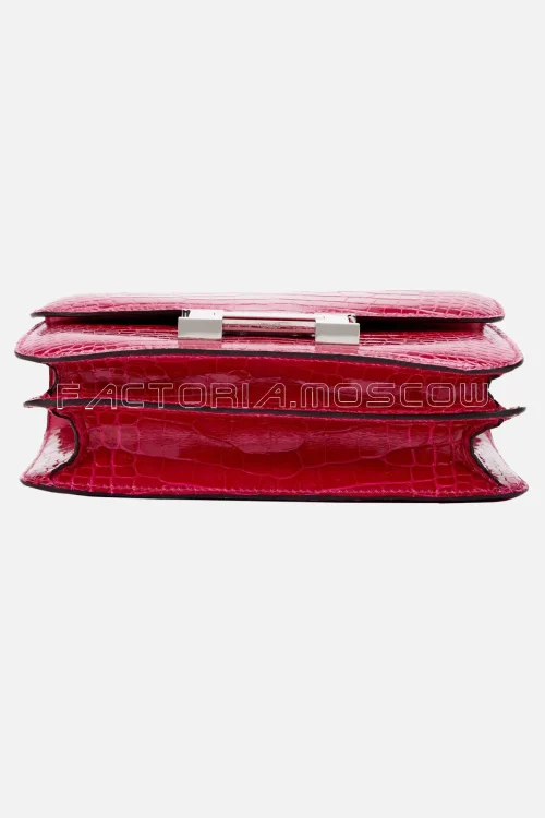 Hermès Mini Constance 18 Rose Scheherazade Shiny Alligator PHW