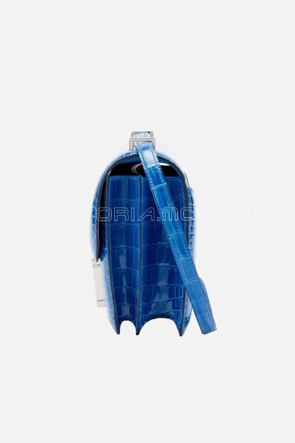 Hermès Mini Constance 18 Bleu Zellige Shiny Alligator PHW