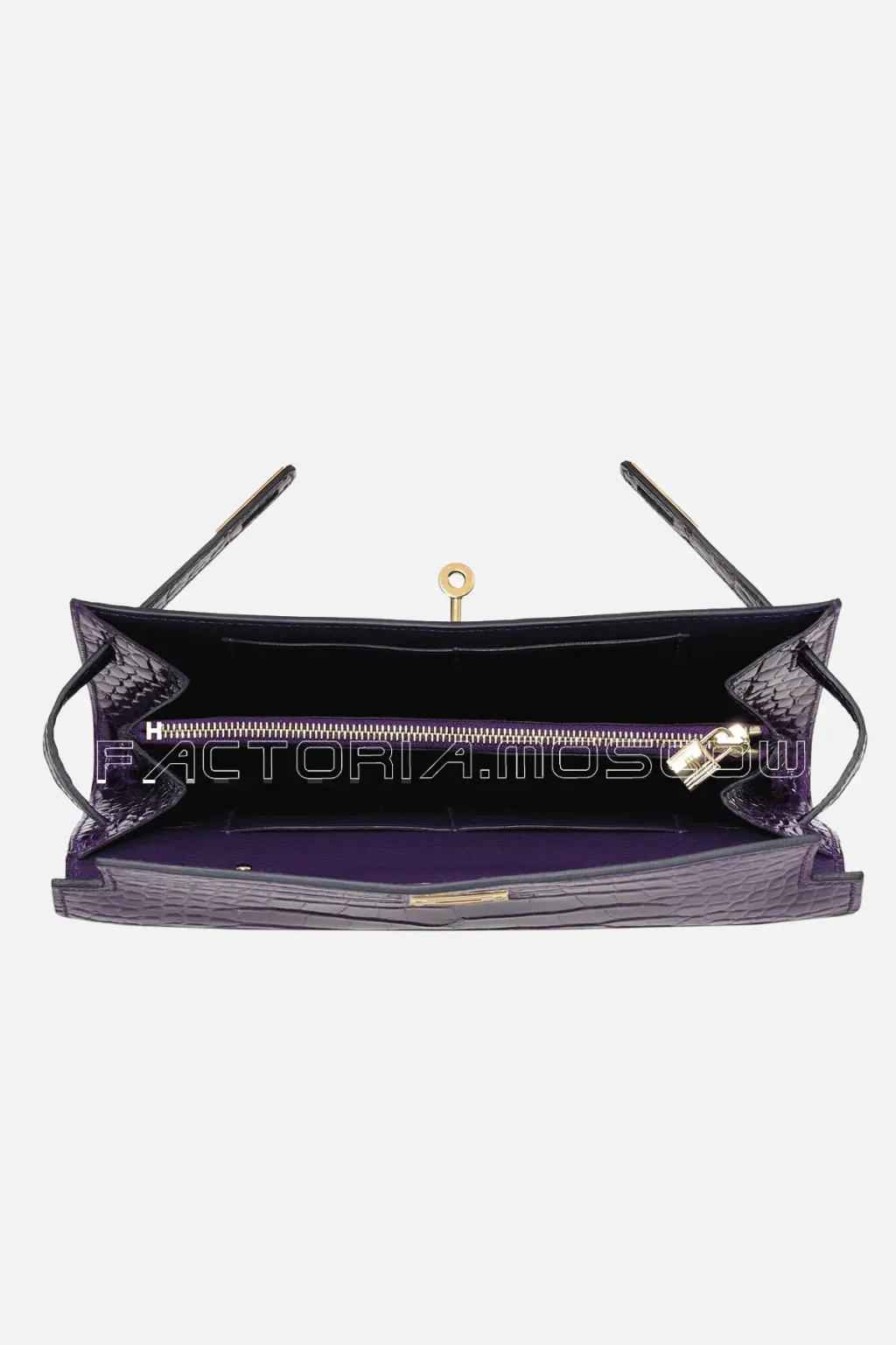 Hermes Kelly To Go Shiny Cassis Alligator GHW