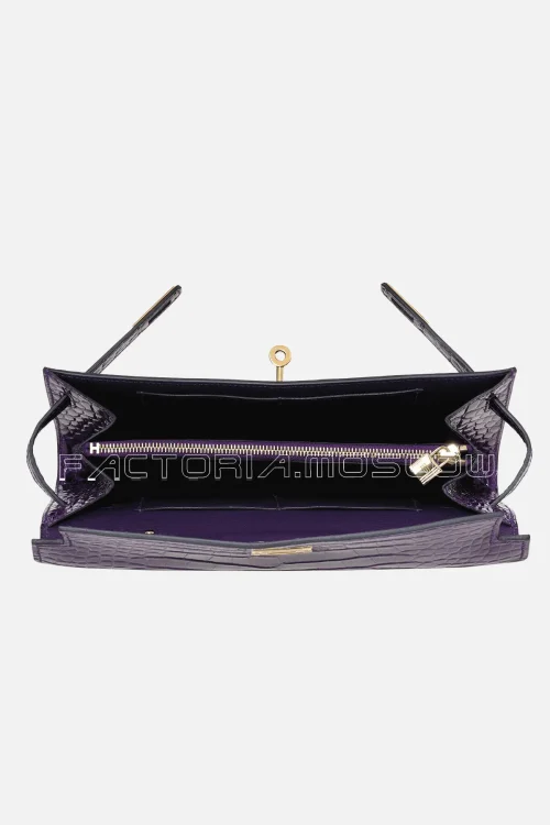 Hermes Kelly To Go Shiny Cassis Alligator GHW