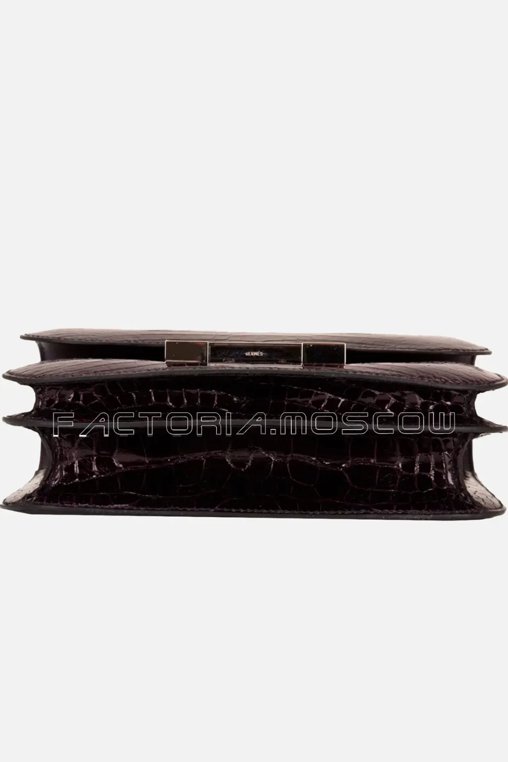Hermès Mini Constance 18 Aubergine Shiny Alligator PHW