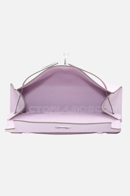 Hermes Kelly Pochette Swift Colour Mauve Pale PHW