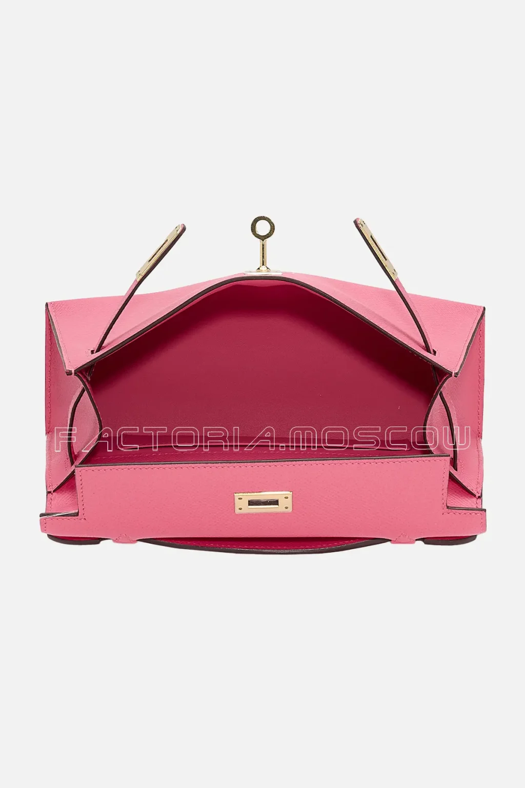 Hermes Kelly Pochette Epsom Colour Rose Lipstick GHW