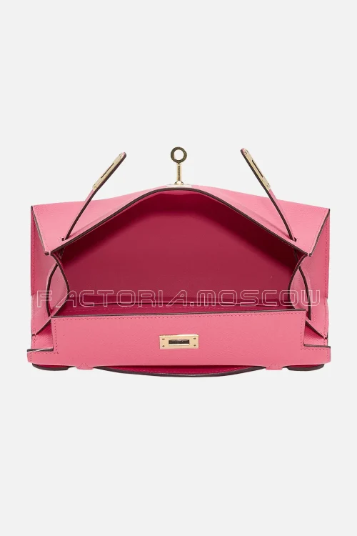Hermes Kelly Pochette Epsom Colour Rose Lipstick GHW