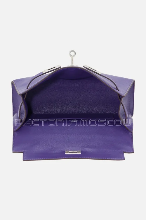 Hermes Kelly Pochette Swift Colour Blue Iris PHW