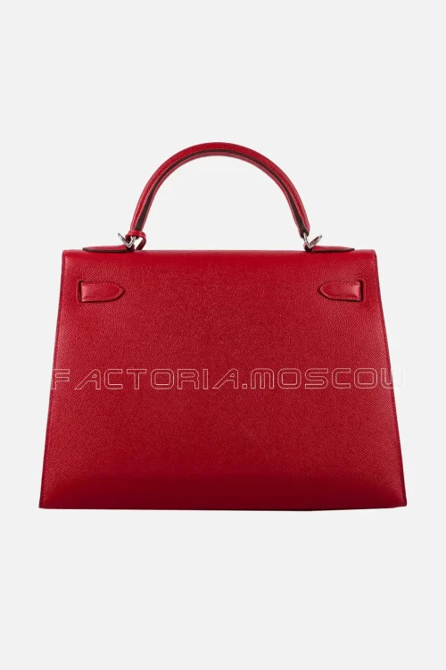 Hermes Kelly Sellier 32 Epsom Colour Rouge Vif PHW