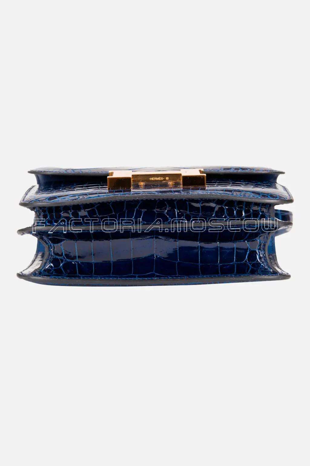 Hermès Constance 18 Bleu Saphir Shiny Alligator GHW