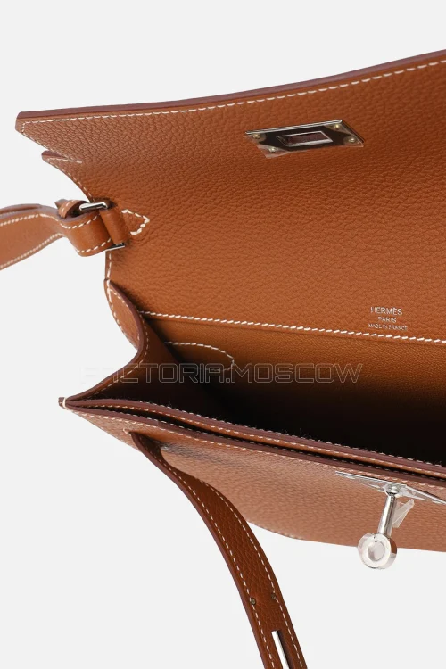Hermès Kelly Depeches 25 Gold Togo PHW