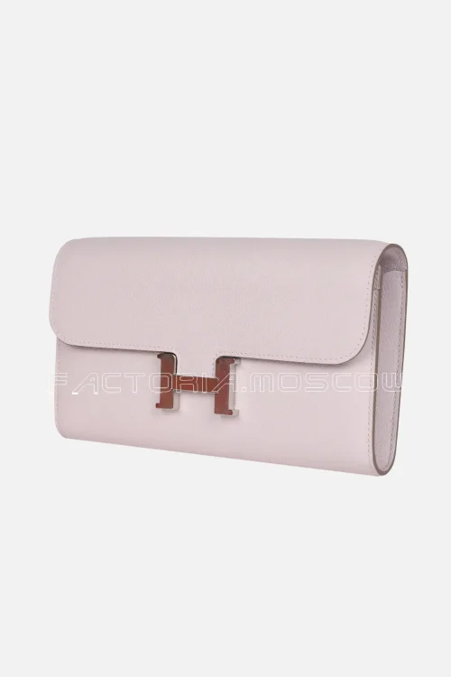 Hermès Constance Wallet To Go Mauve Pale Evercolor PHW