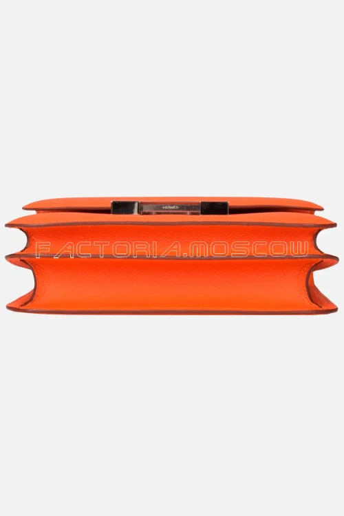 Hermès Mini Constance 18 Feu Epsom PHW