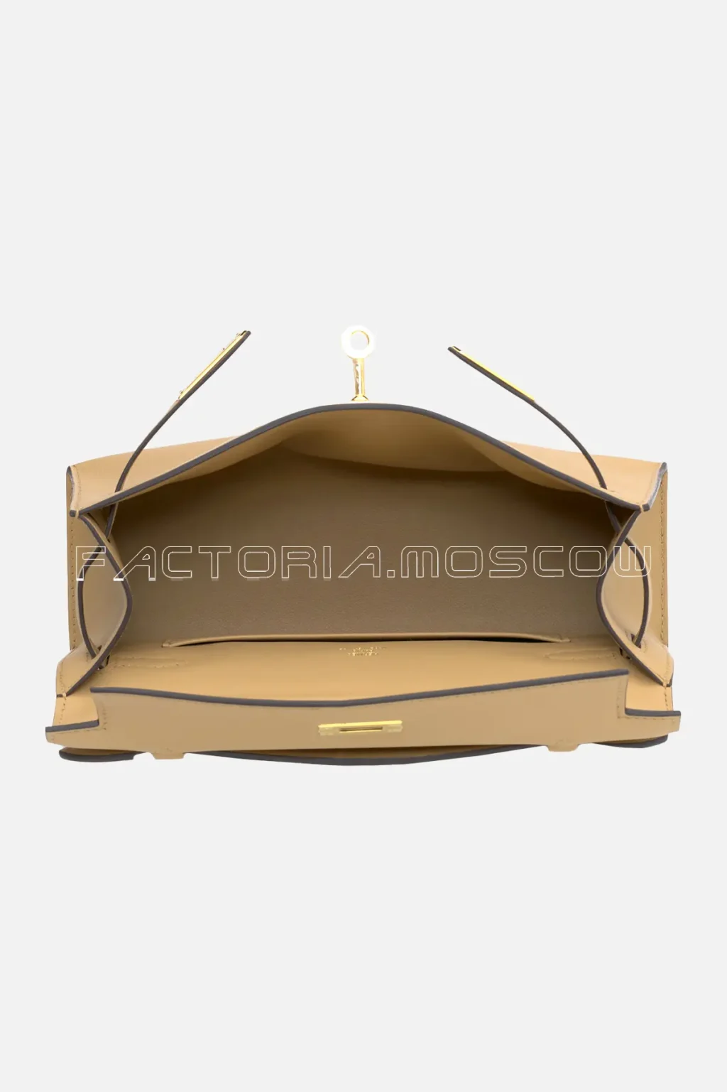 Hermes Kelly Pochette Swift Leather Chai GHW