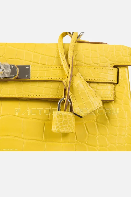 Hermes Kelly Retourne 32 Alligator Matte Colour Mimosa PHW