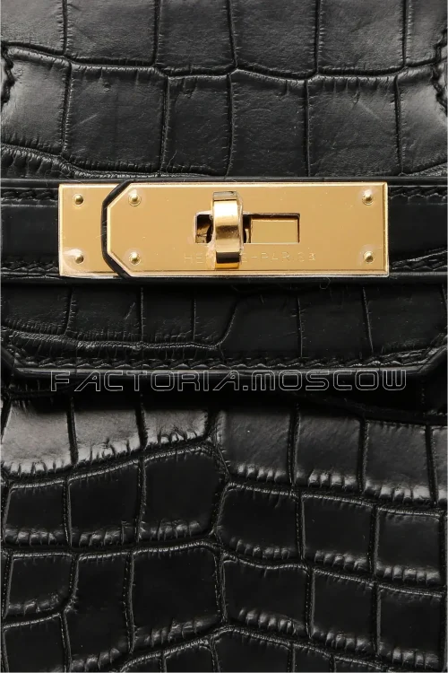 Hermes Birkin 30 Matte Black Porosus GHW