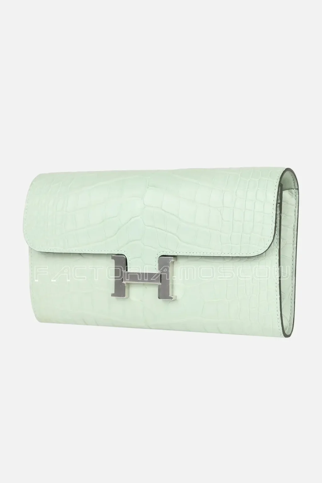 Hermès Constance Wallet To Go Vert D'Eau Matte Alligator PHW