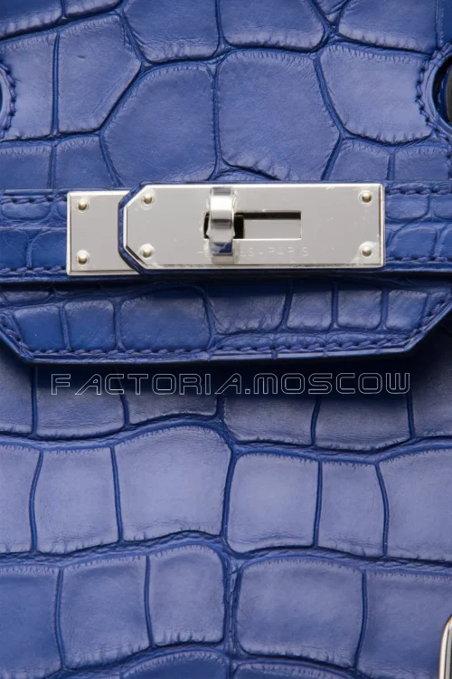 Hermes Birkin 30 Alligator Matte Colour Bleu Electrique PHW
