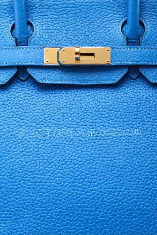 Hermes Birkin 30 Bleu Hydra Tourillon Clemence GHW