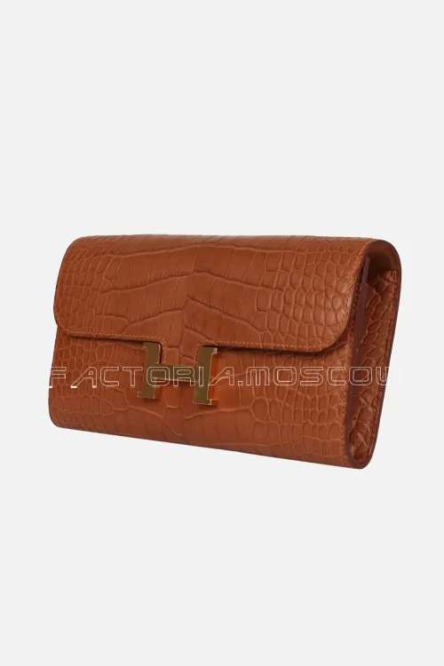 Hermès Constance Wallet To Go Gold Matte Alligator GHW