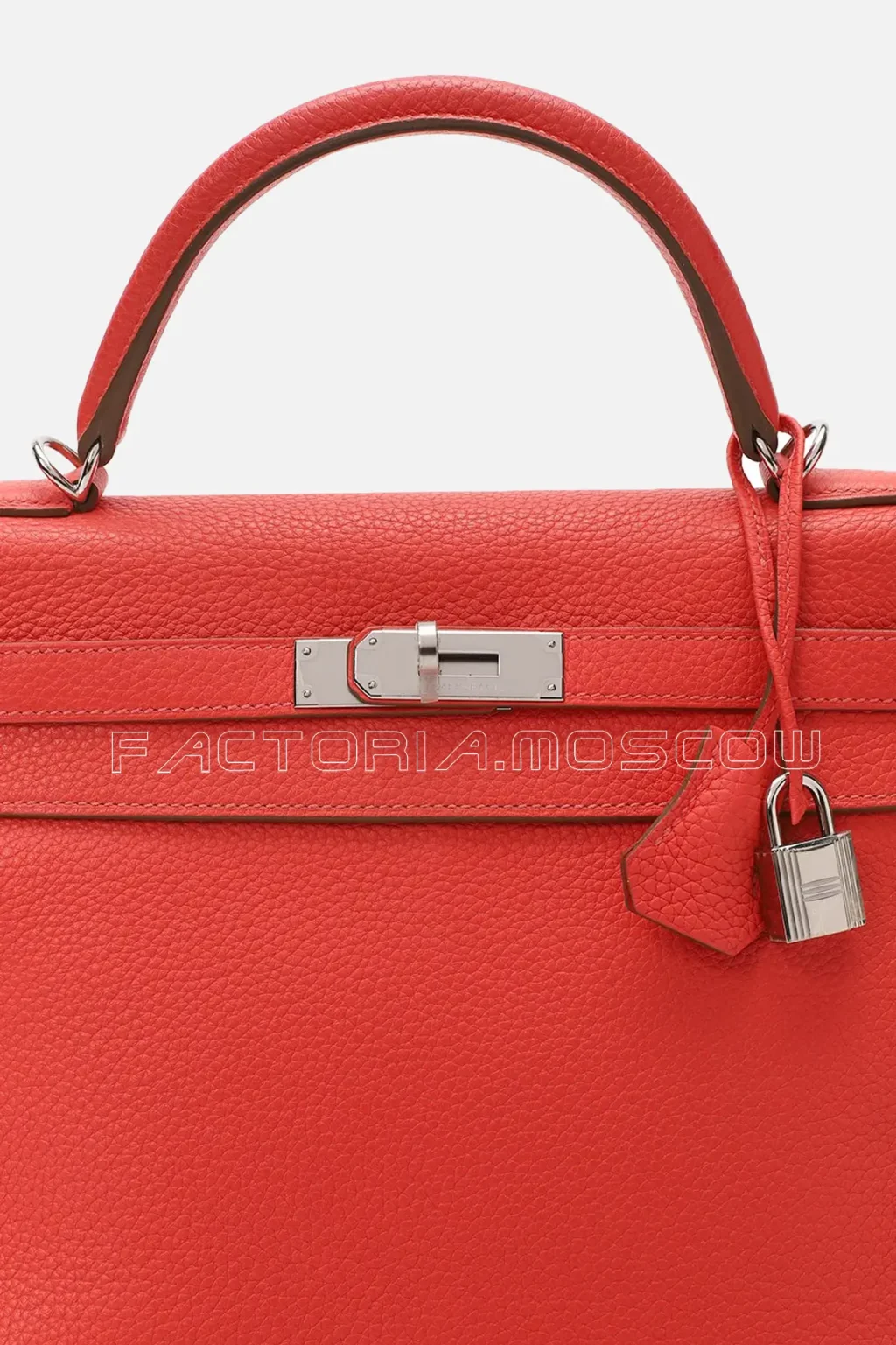 Hermes Kelly Retourne 32 Togo Colour Rouge Pivoine PHW