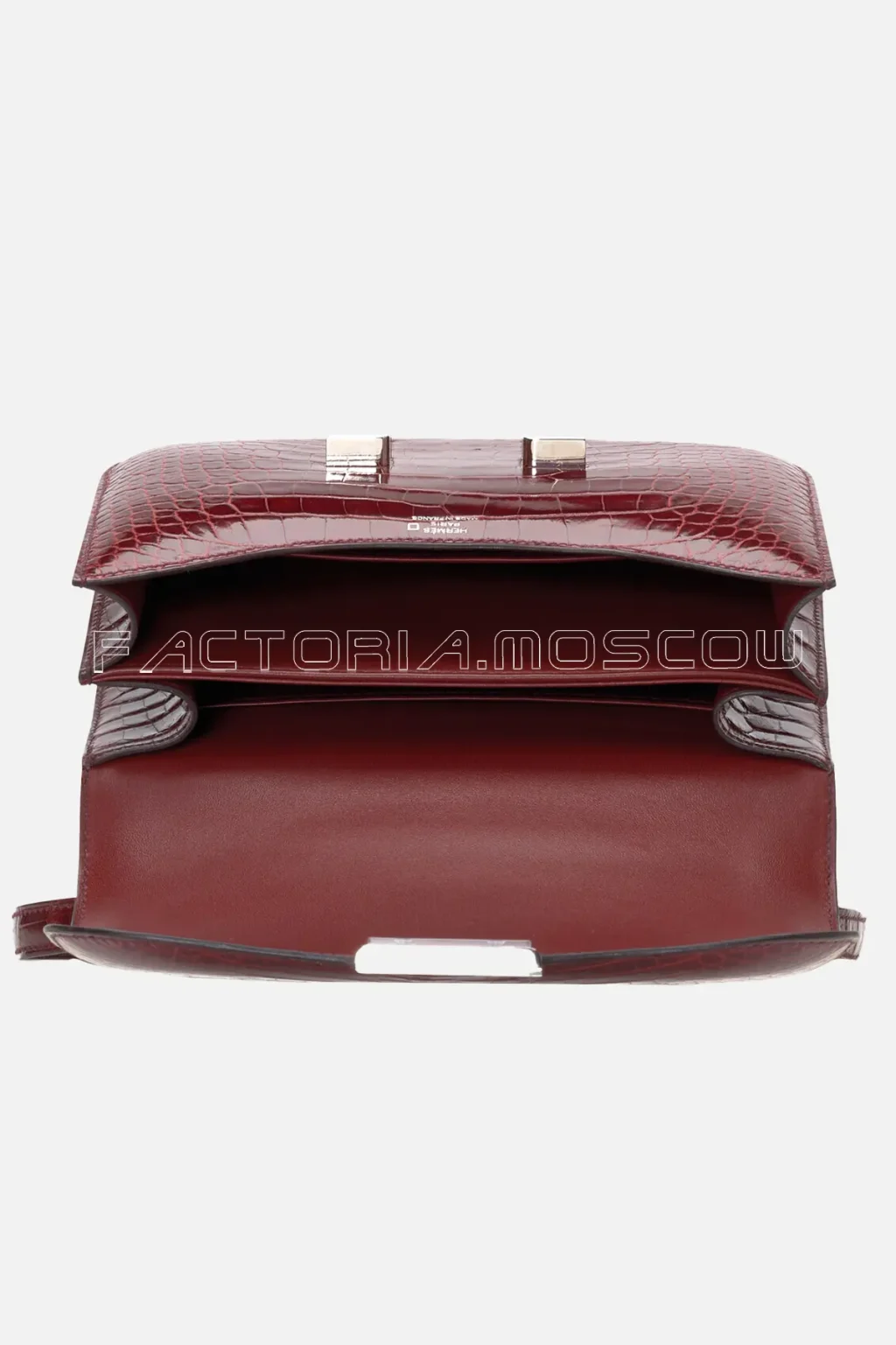 Hermes Mini Constance 18 Shiny Alligator Bourgogne PHW