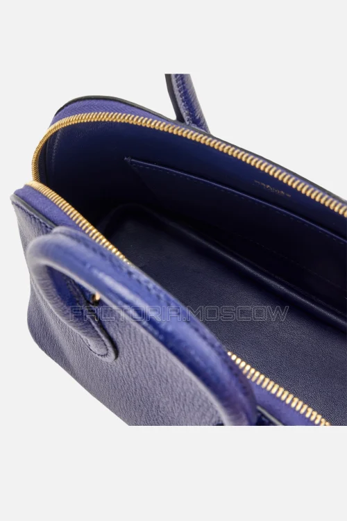 Hermès Mini Bolide Bleu Saphir Chèvre GHW