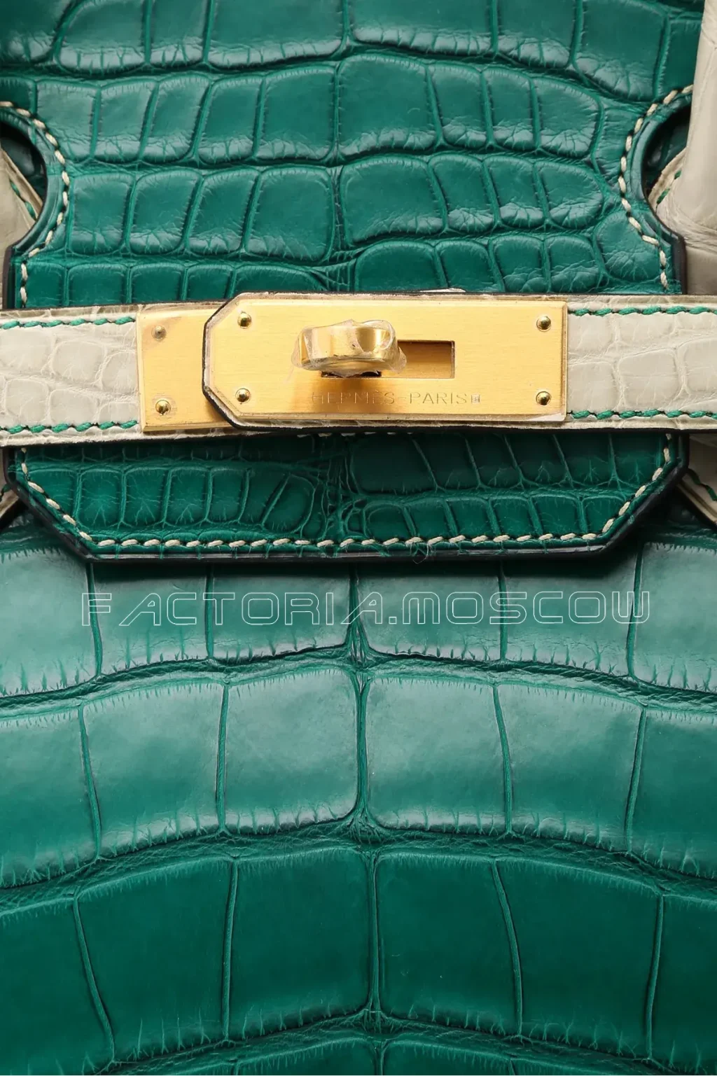 Hermes HSS Birkin 30 Malachite & Beton Alligator Brushed GHW