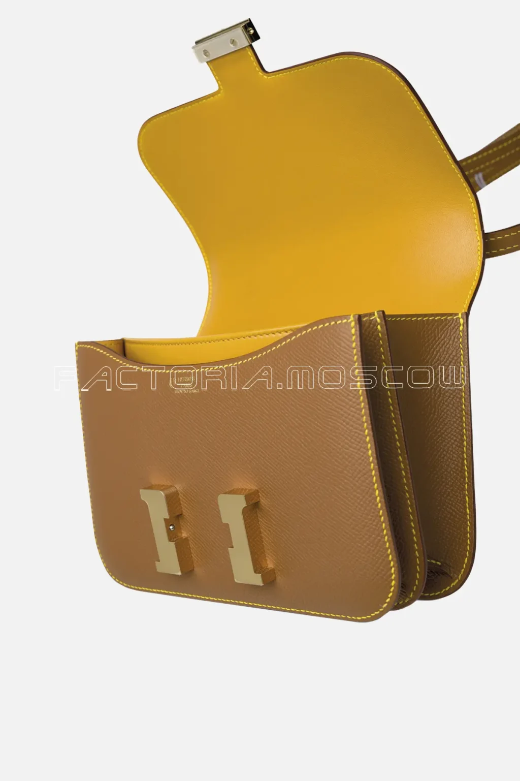 Hermes Mini Consatance 18 Gold/Ambre Epsom Leather Permabrass Hardware