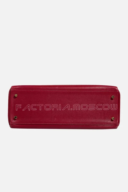 Hermès Kelly Sellier 32 Tadelakt Colour Rouge H PHW