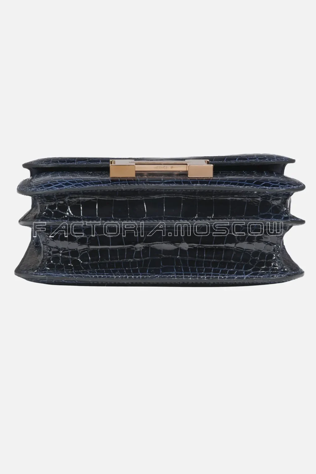Hermes Mini Constance 18 Shiny Alligator Blue Baltique RGHW
