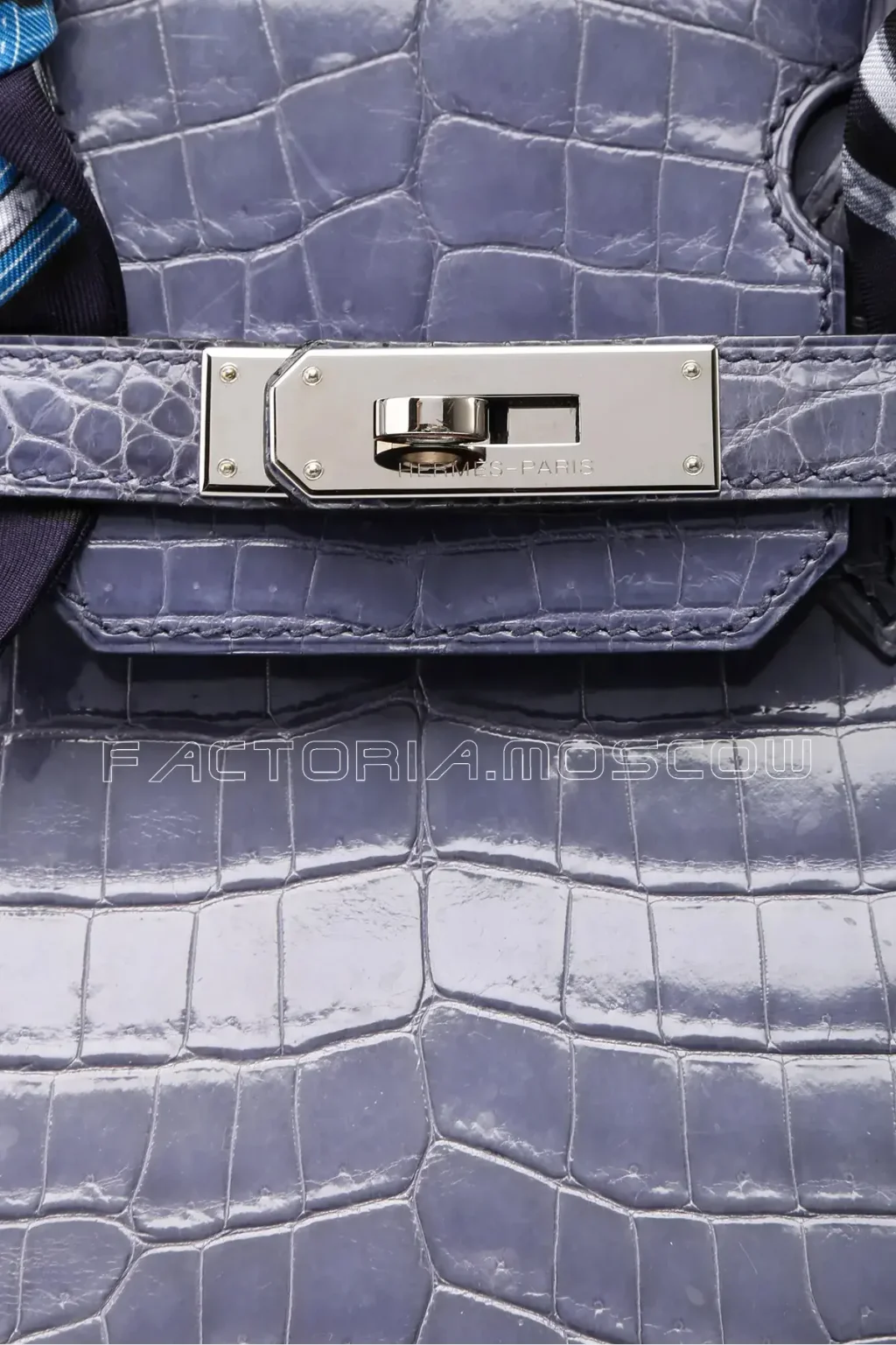 Hermes Birkin 30 Shiny Bleu Brighton Niloticus PHW