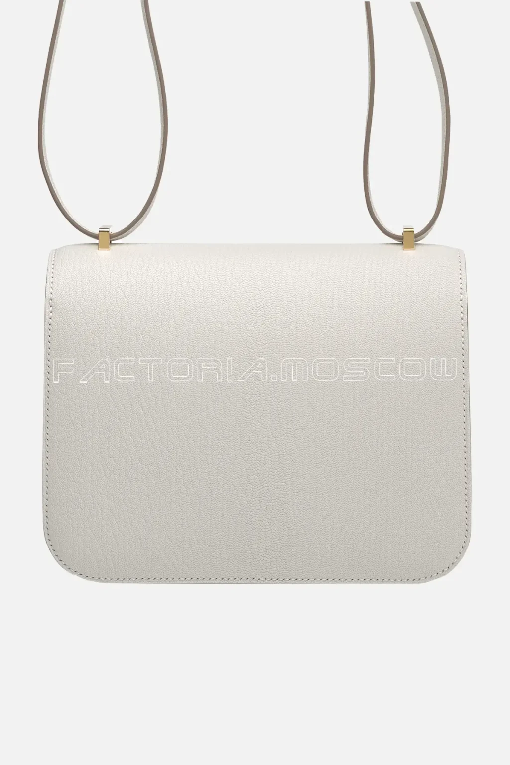 Hermes Mini Constance 18 Mushroom/Biscuit Chevre Leather GHW