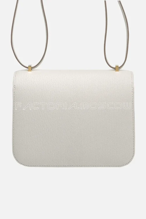 Hermes Mini Constance 18 Mushroom/Biscuit Chevre Leather GHW