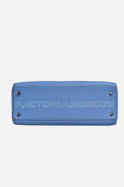Hermès Kelly Retourne 32 Clemence Colour Blue Paradise PHW