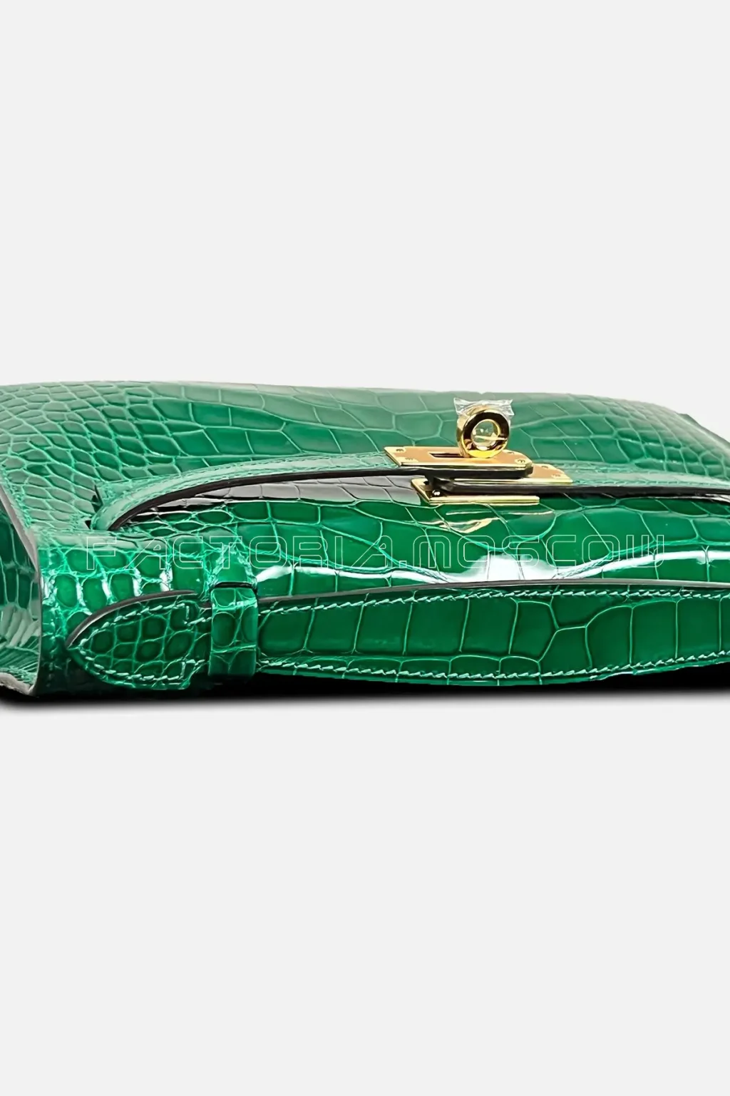 Hermes Kelly Pouchette Alligator Lisse Colour Cactus GHW