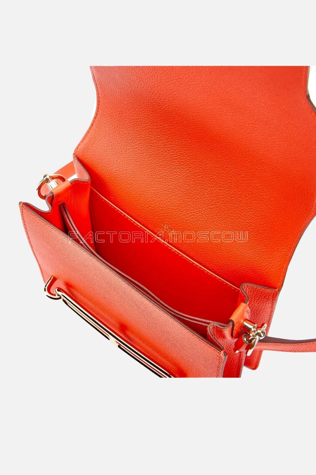 Hermès Mini Roulis 18 Capucine Evercolor GHW