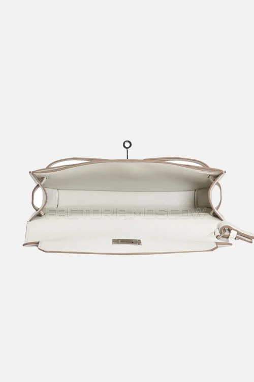 Hermès Kelly Depeches 25 Gris Pale Togo PHW