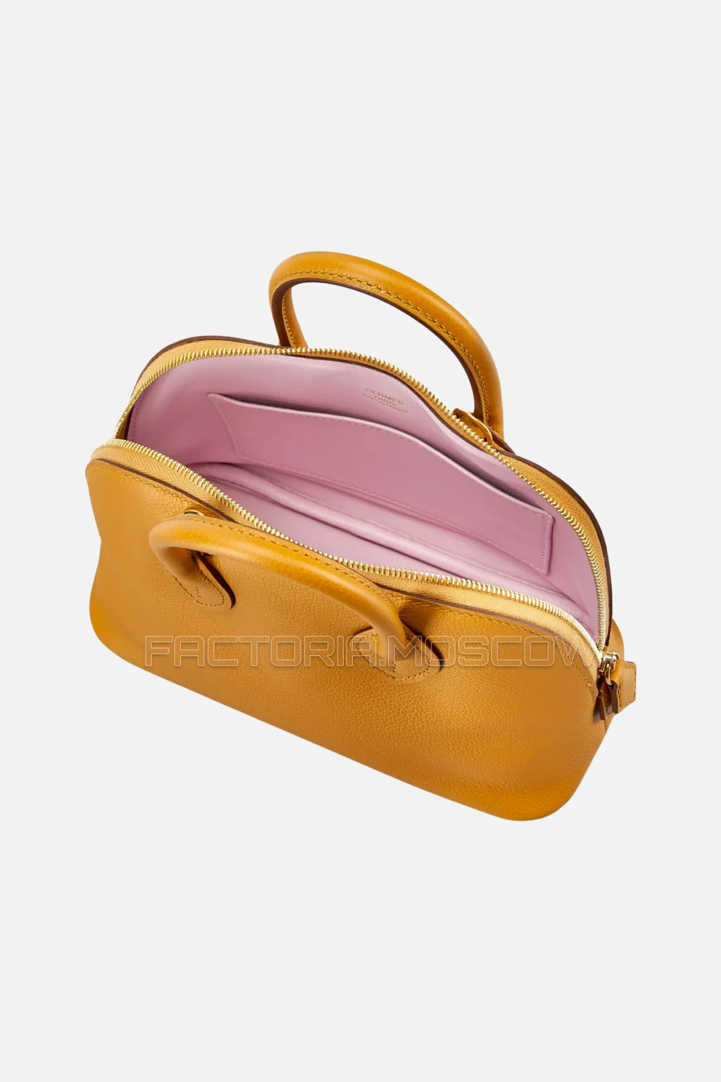 Hermès Mini Bolide Caramel And Mauve Pale Evercolor GHW