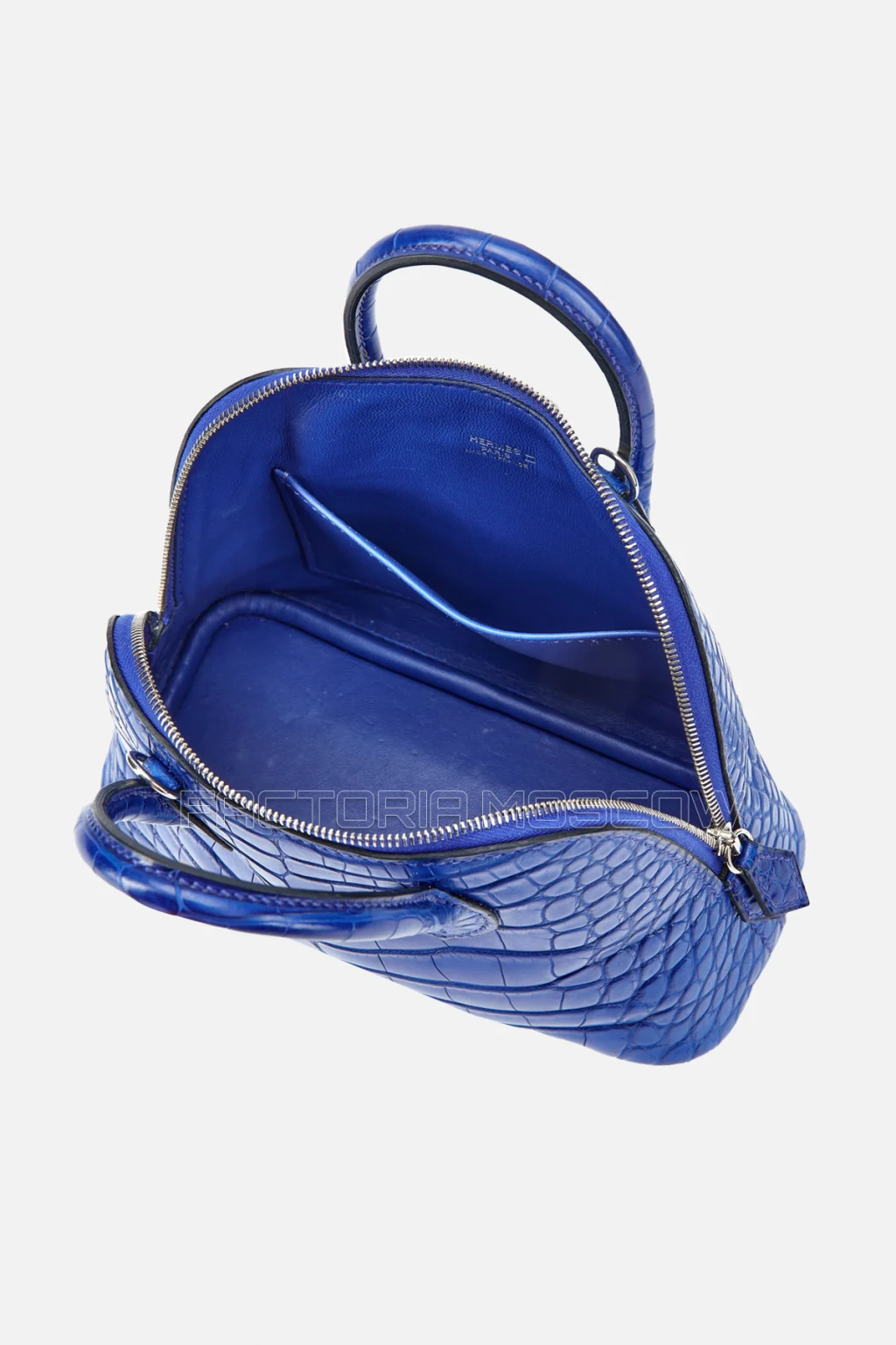 Hermès Mini Bolide Bleu Electrique Matte Alligator PHW