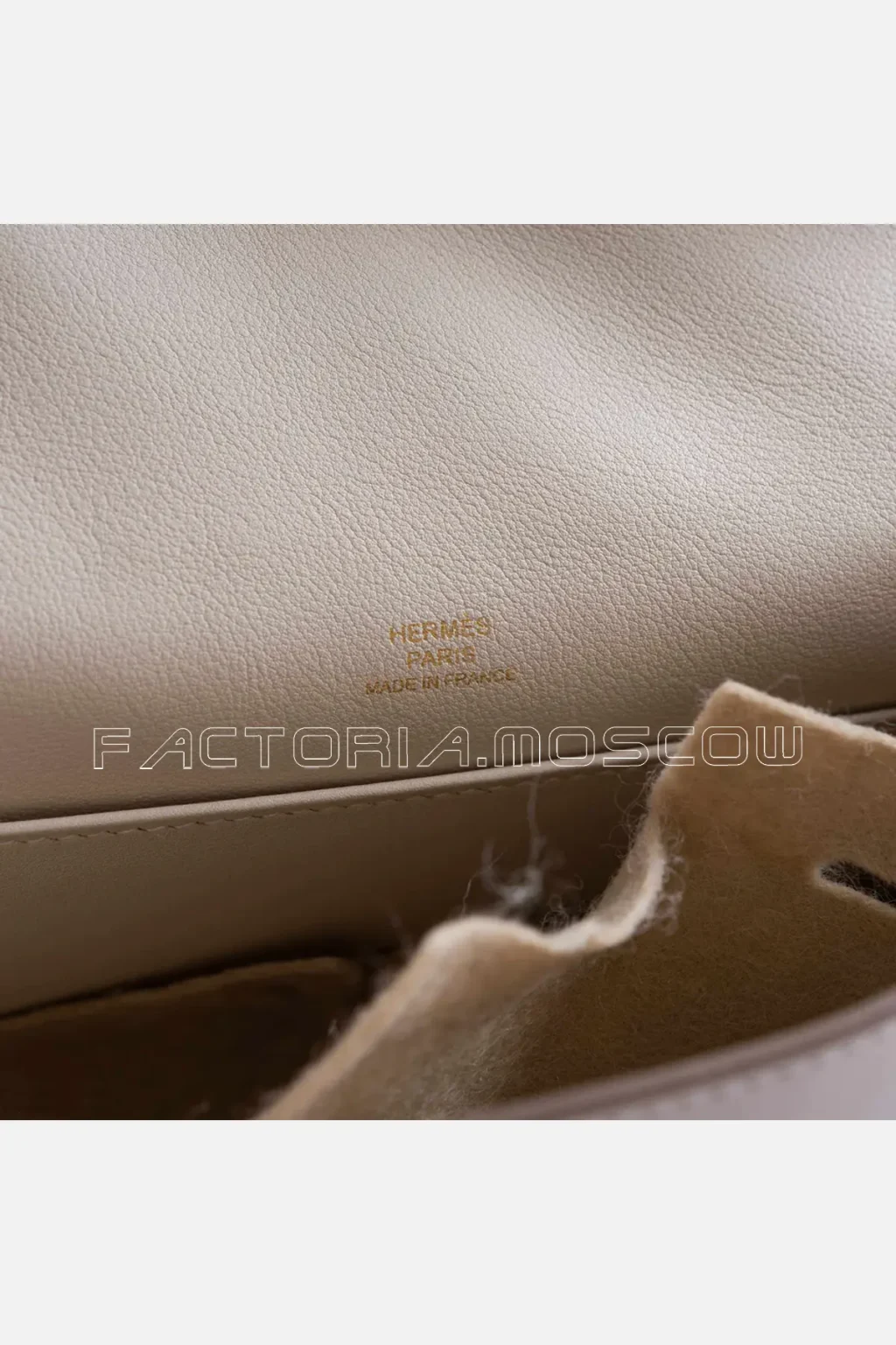 Hermes Kelly Mini Pochette Craie Swift GHW