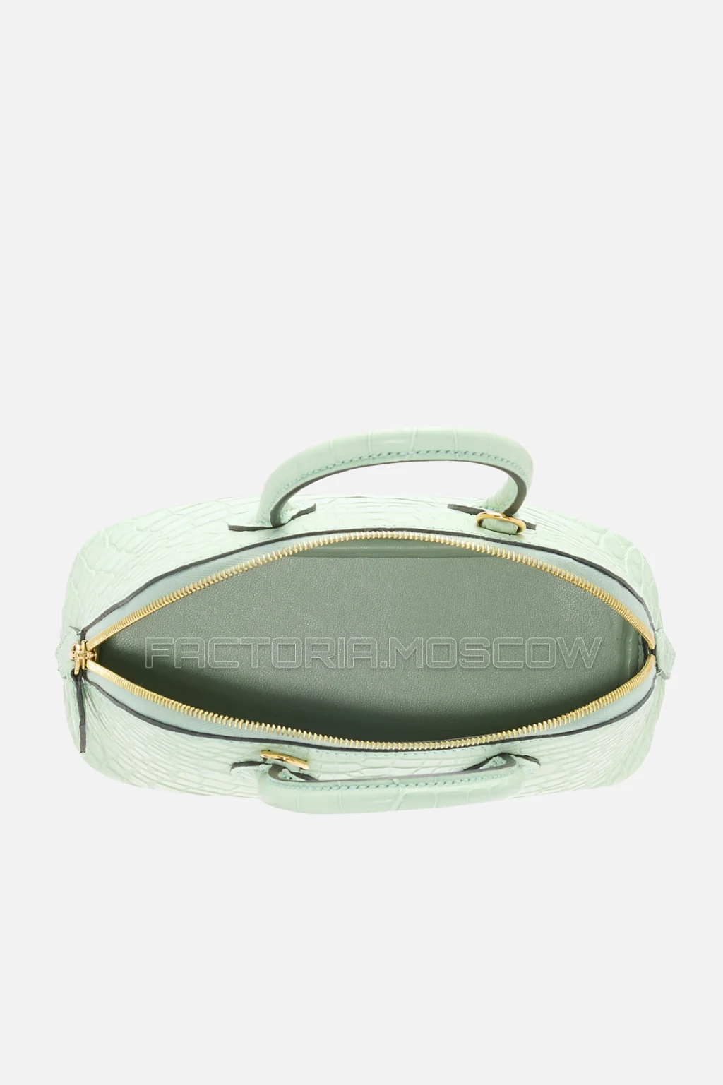 Hermes Mini Bolide Matte Vert D'Eau Alligator GHW