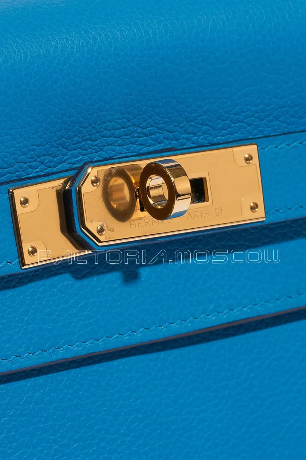 Hermès Kelly Retourne 32 Evercolor Colour Blue Frida GHW