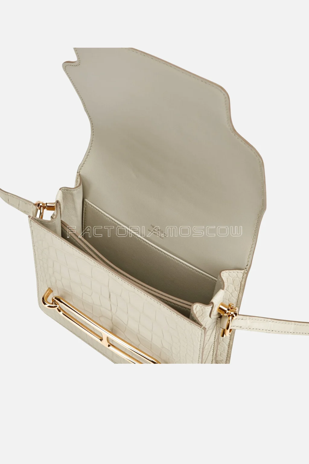 Hermès Mini Roulis 18 Beton Matte Alligator GHW